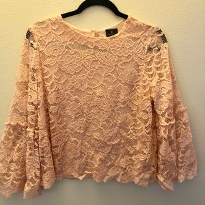 Pink lace blouse